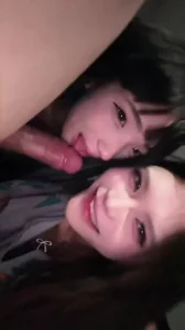 两个高颜值女网红舌钉口交极致享受